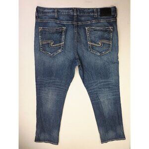 Silver Western Glove Works Size 46X32 Mens Eddie Blue Denim 5 Pocket Logo Jeans